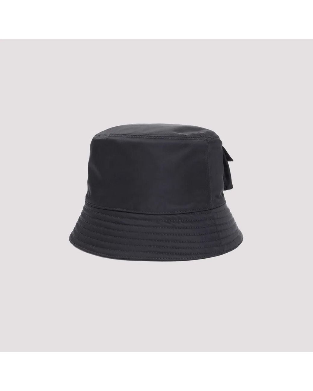 Prada Black Re-Nylon Bucket Hat for men