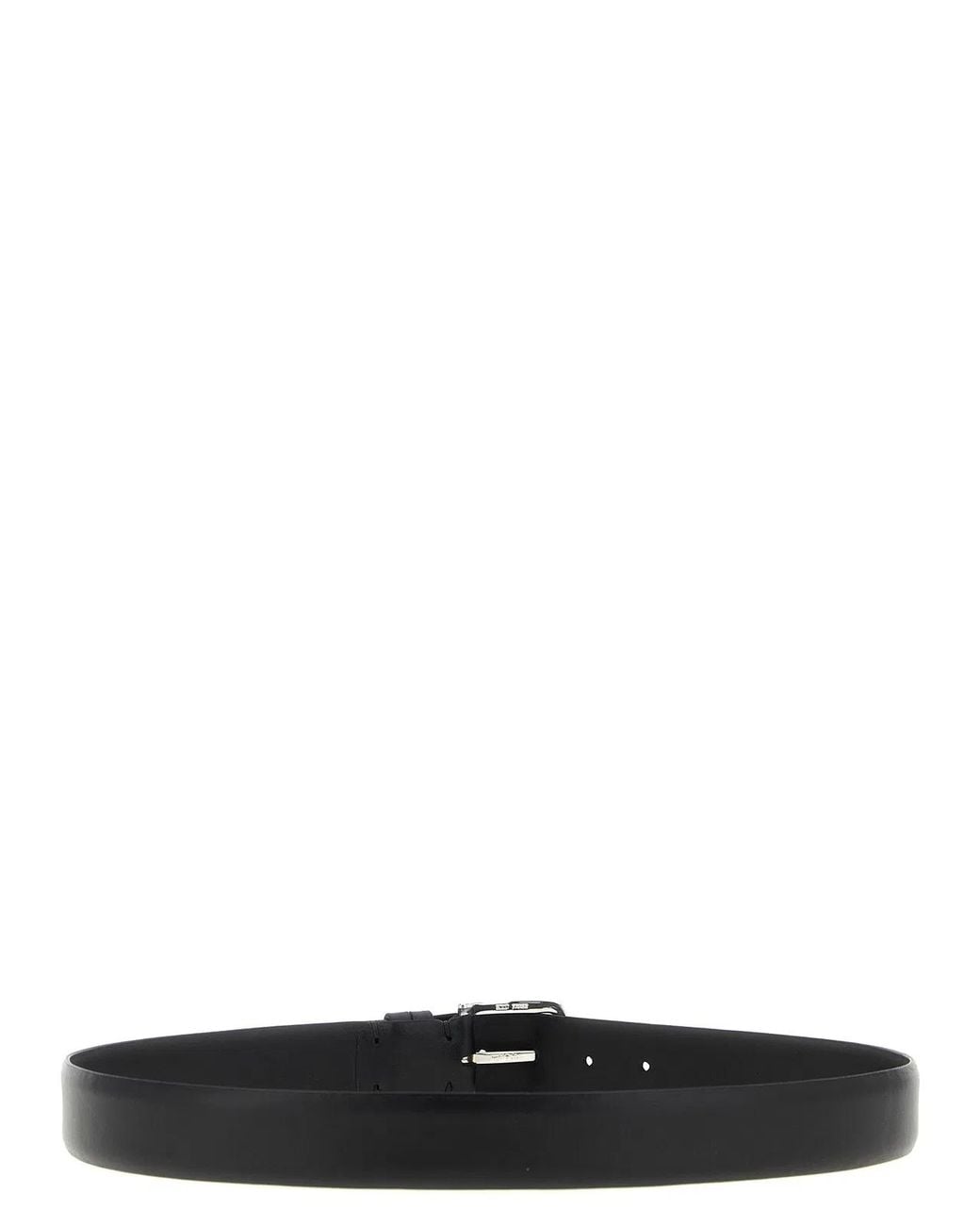 ZERBINI CLAUDIO Black Leather Belt for men