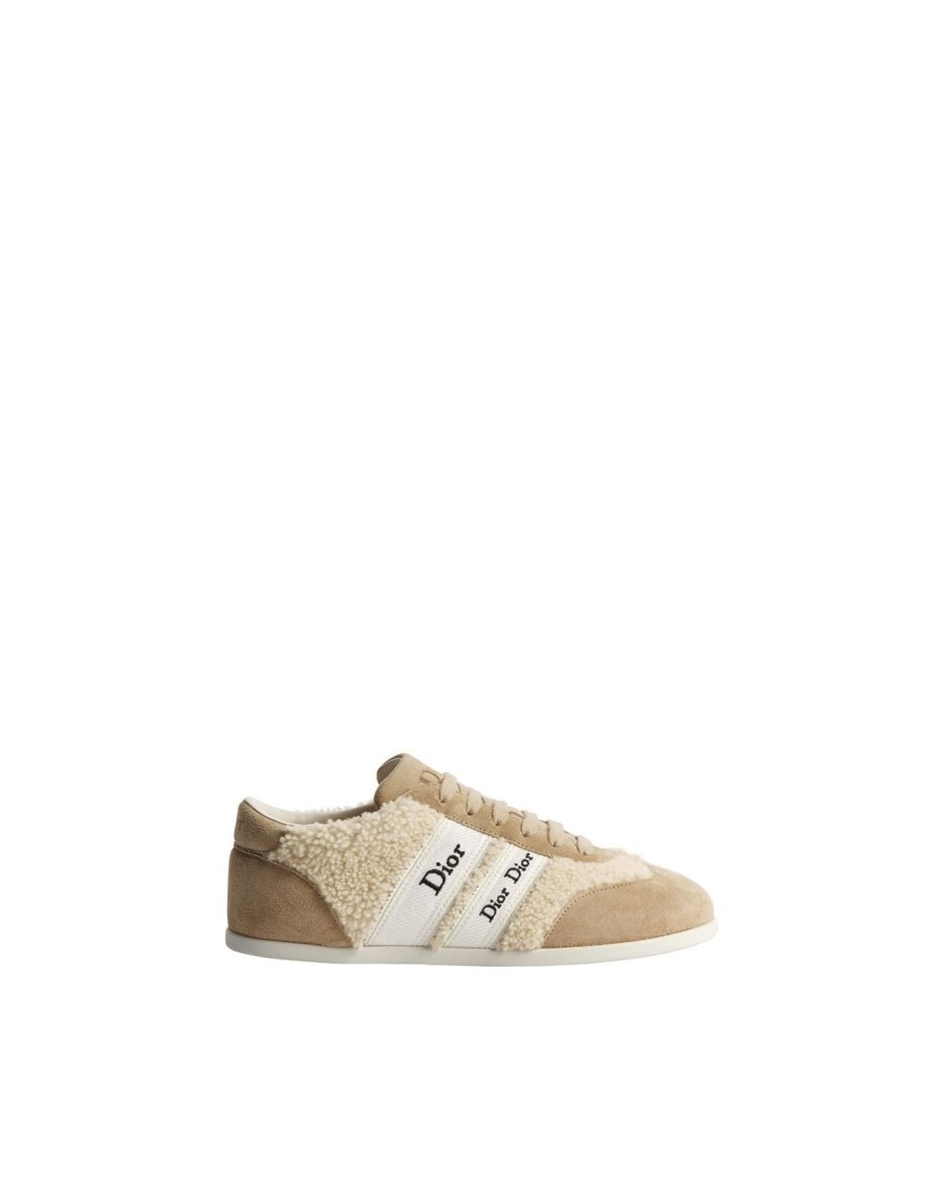 Dior Metallic Ribbon Lace-Up Sneakers