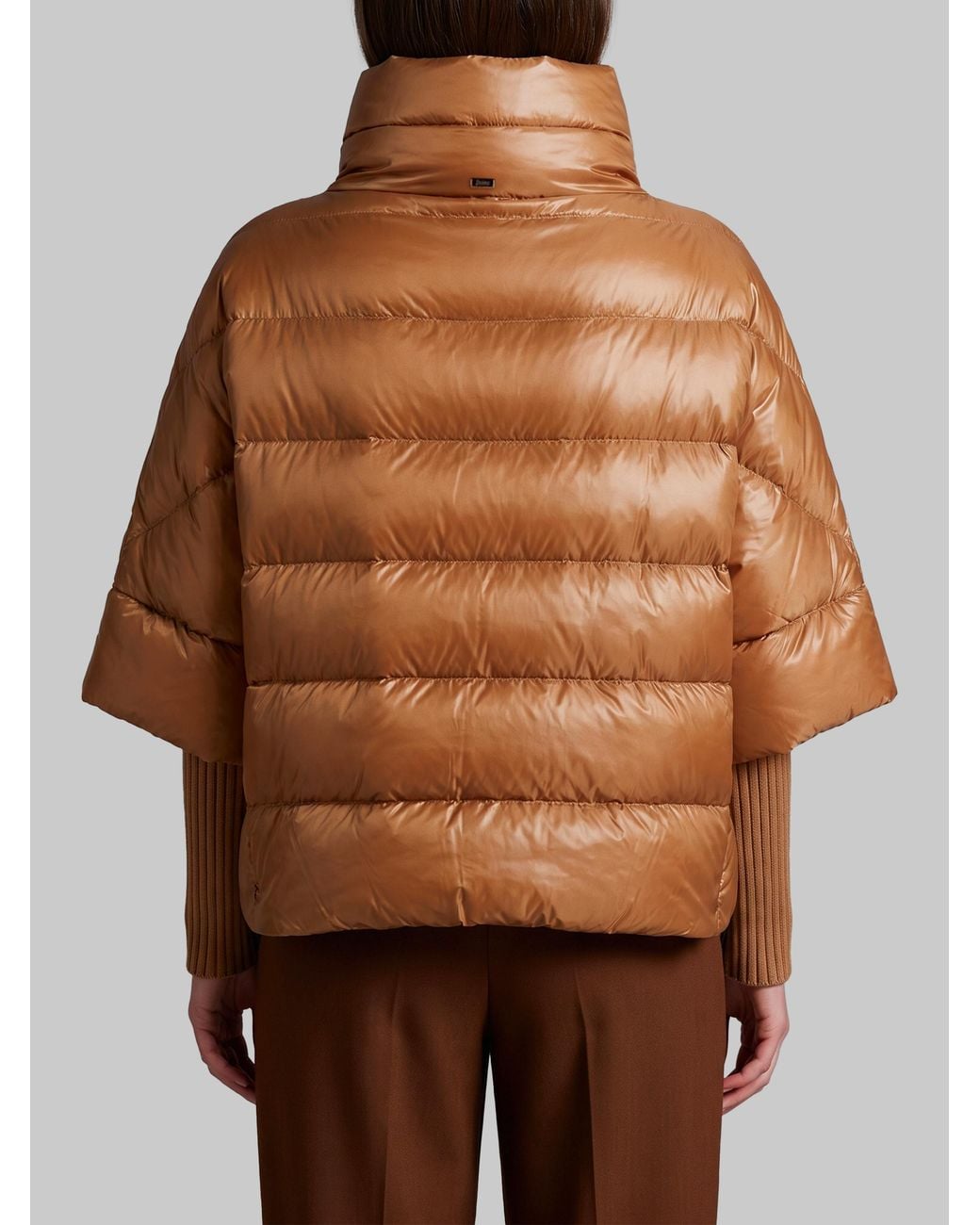 Herno Brown High-Neck Cape
