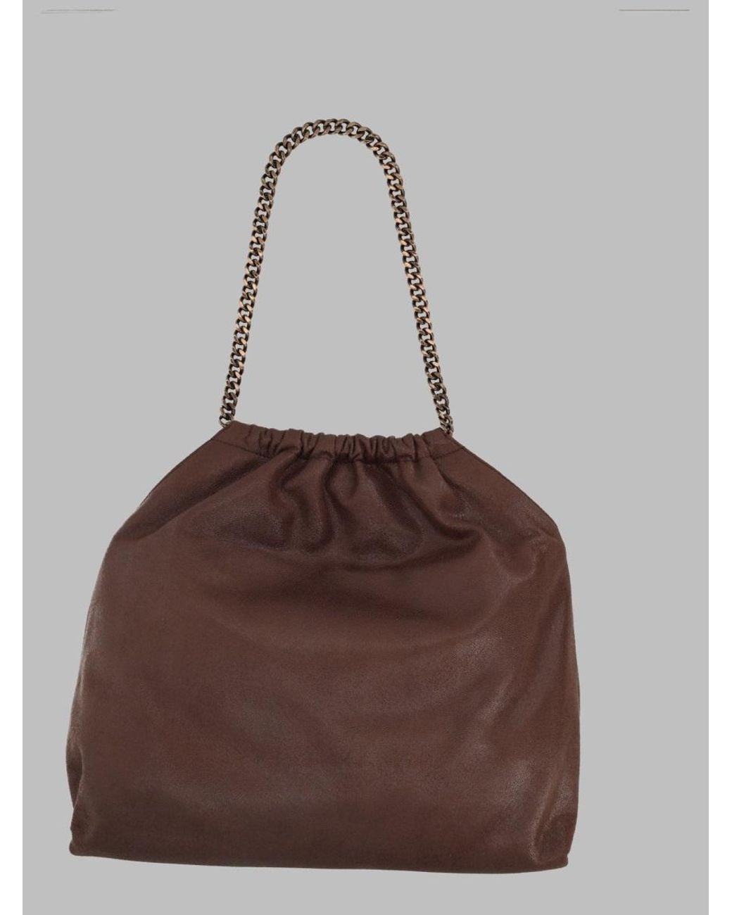 Stella McCartney Brown Structured Shoulder Bag