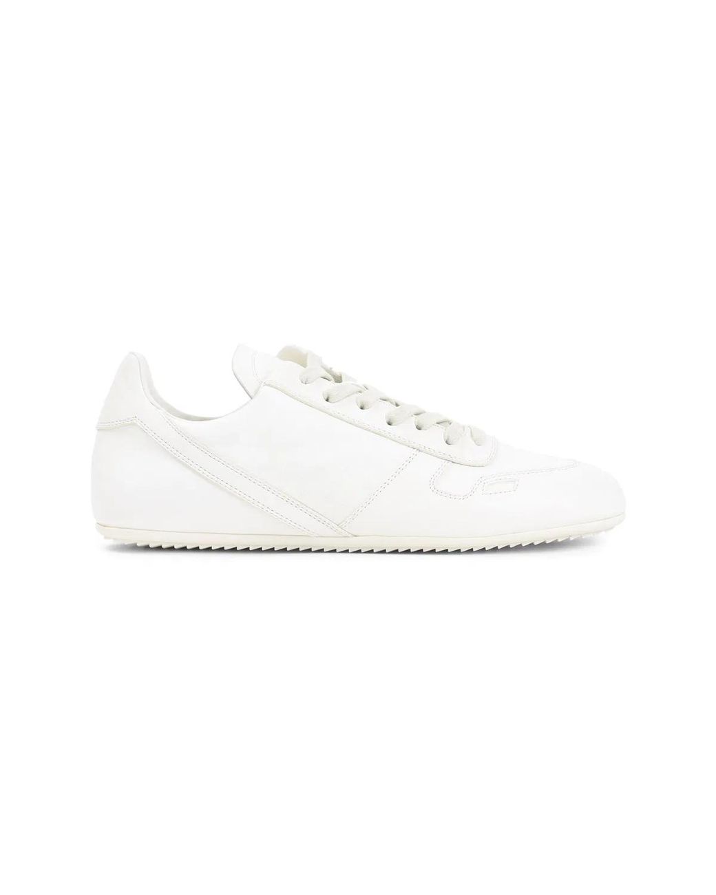 Rick Owens White Leather Sneakers for men
