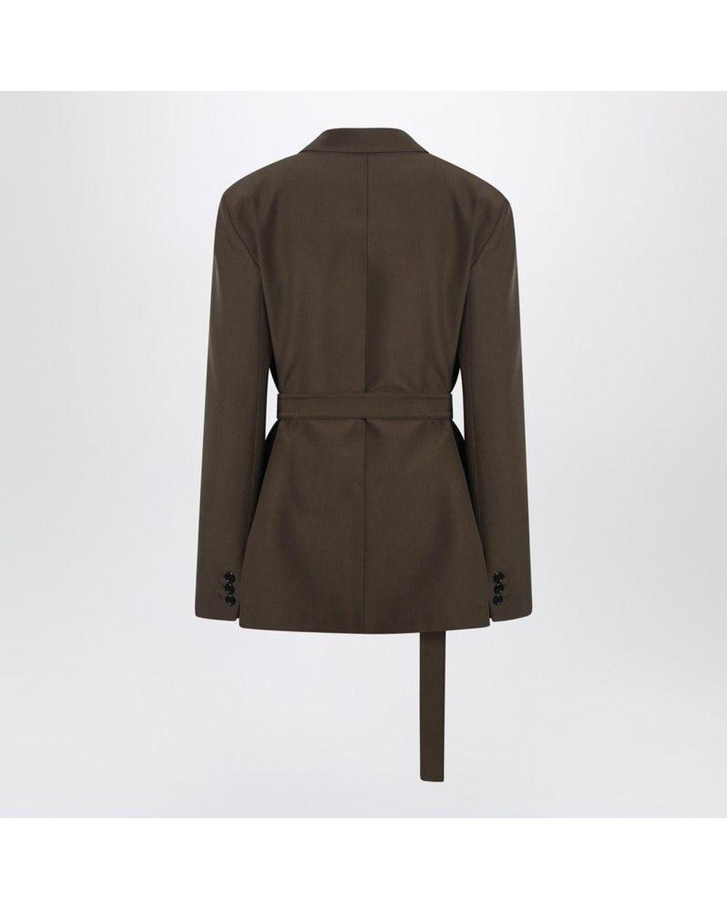 Loewe Brown Wool Blazer With Belt