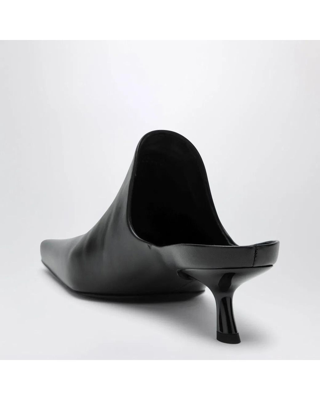 Loewe Black Emily Lambskin Leather Mules