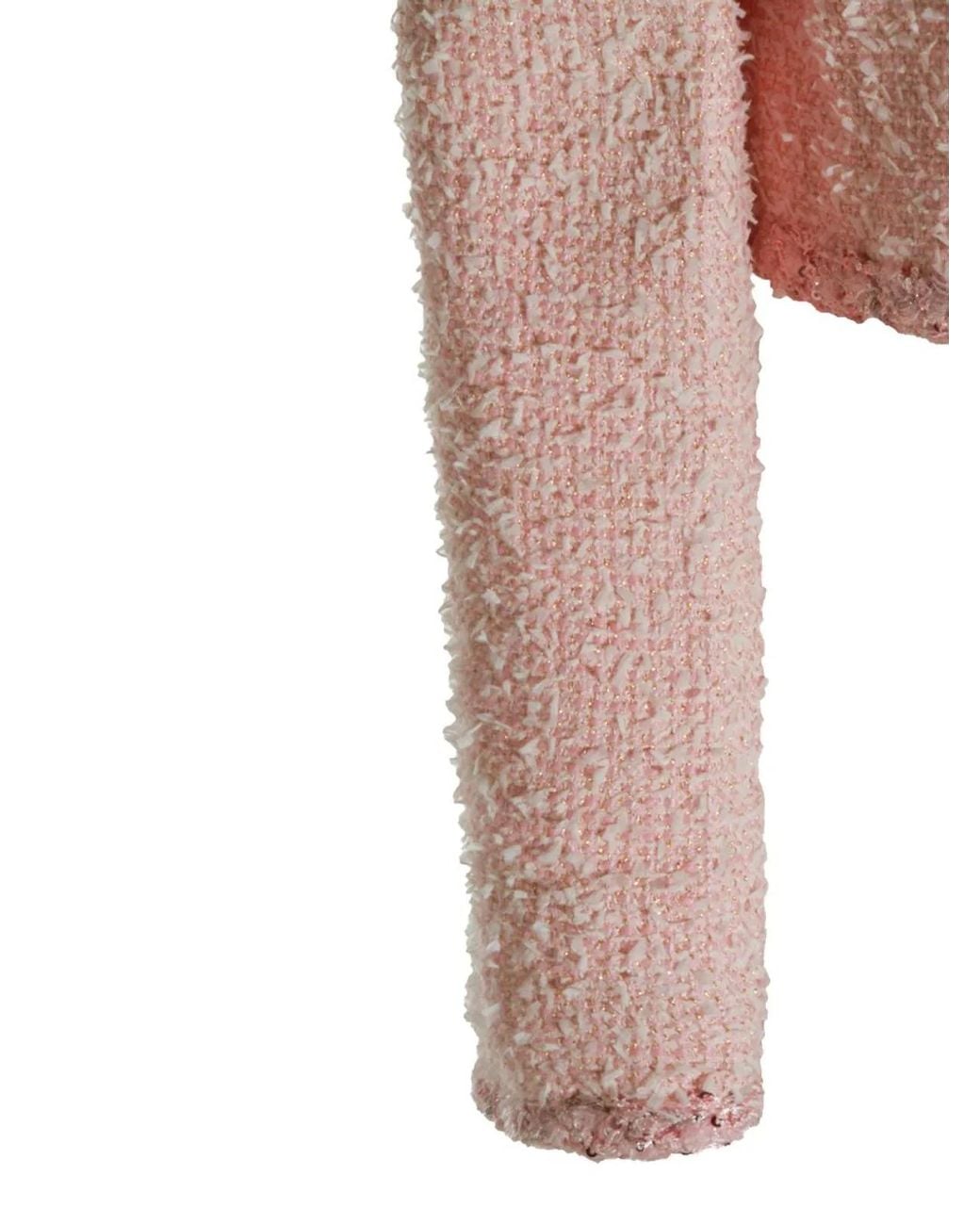 Self-Portrait Pink Bouclé Short Jacket