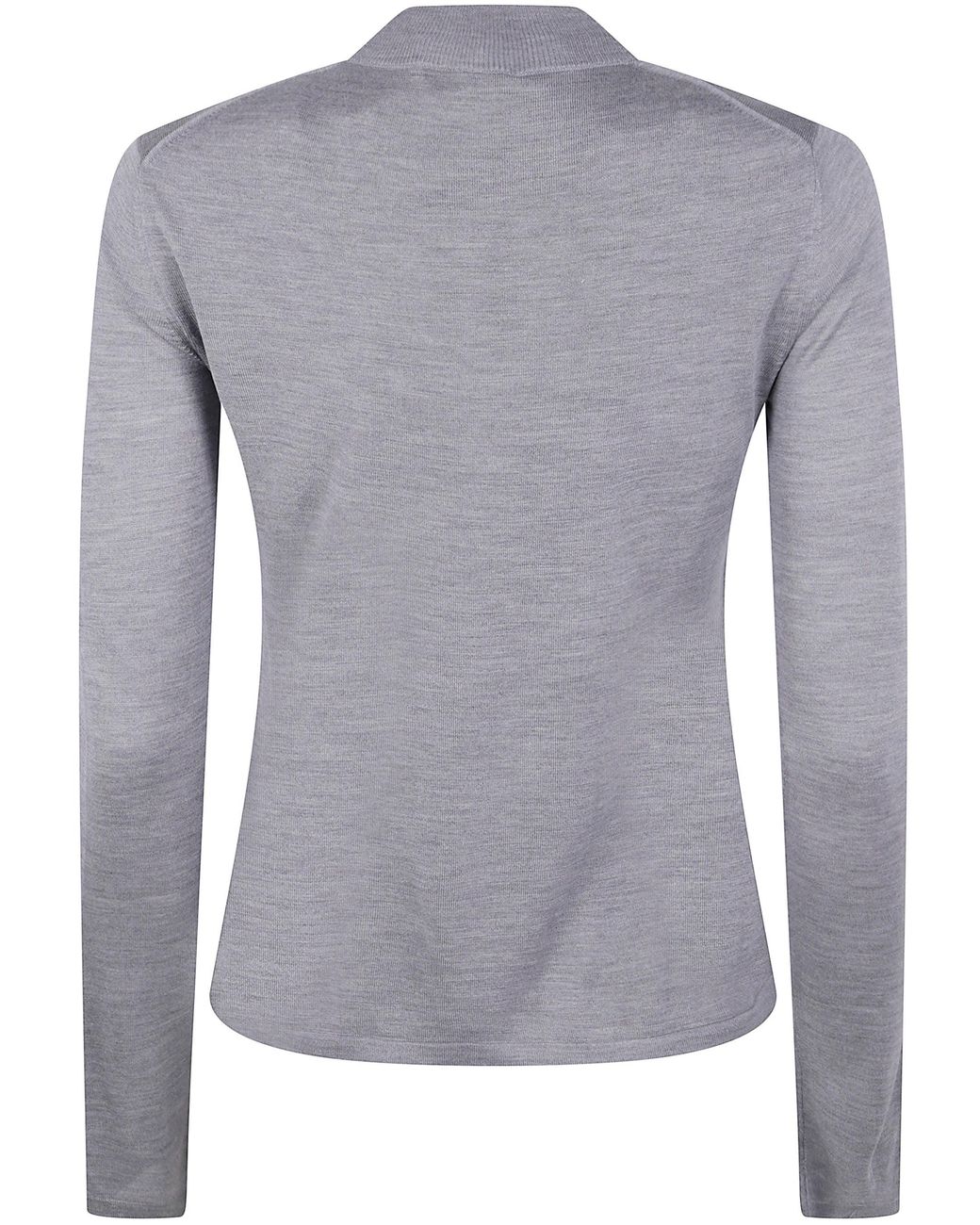 Max Mara Gray "Falesia" Silky Turtle Neck Sweater Clothing