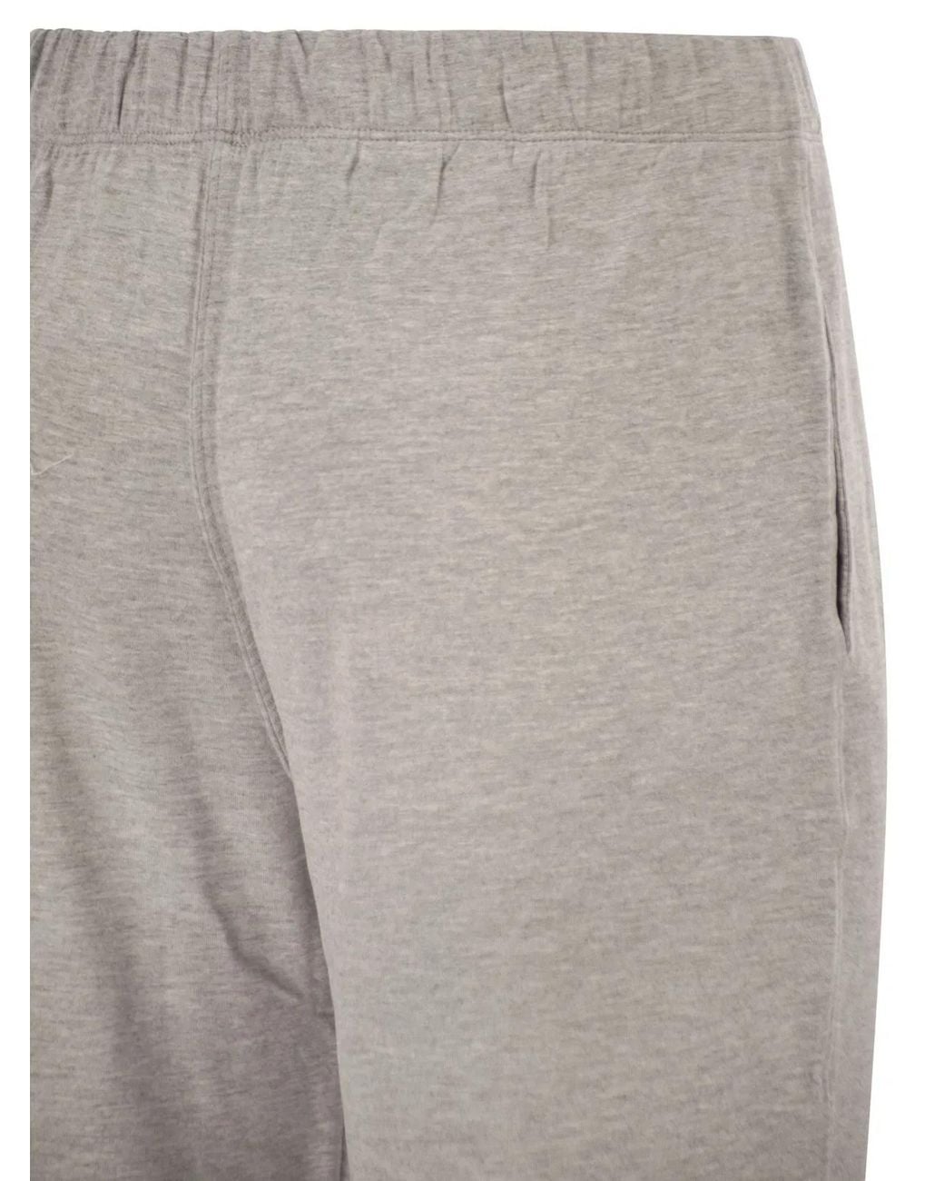 Majestic Gray Stretch Viscose Jogger Trousers With Drawstring Waist