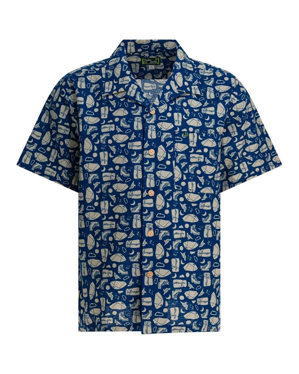 Montbell Blue "Take Loha Yamadougu" Shirt for men