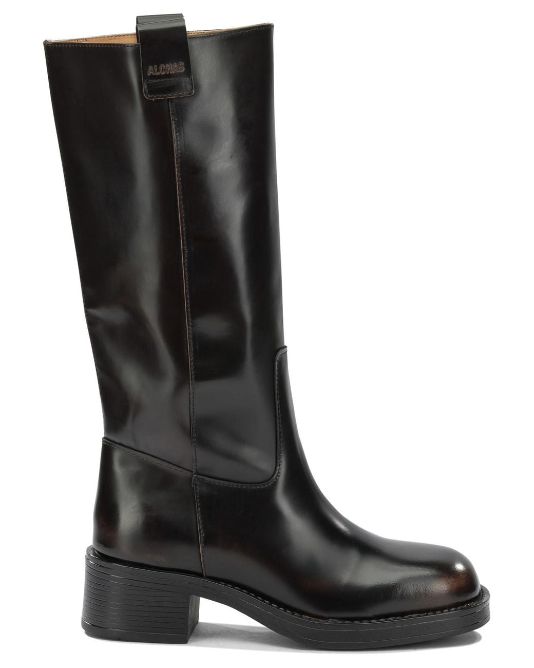 Alohas Black "Sajan" Knee-High Boots
