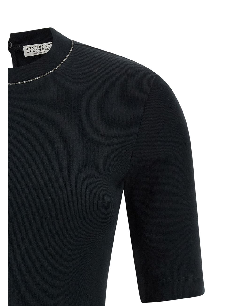Brunello Cucinelli Black 'Monile' T-Shirt