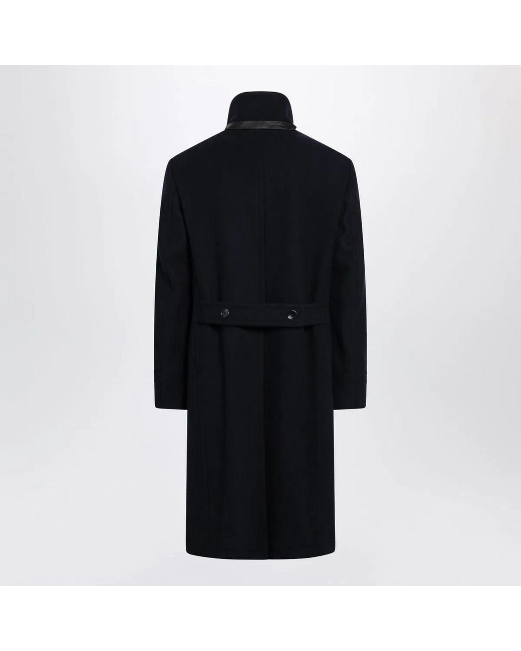 Tom Ford Black Double-Breasted Buttoned Coat for men