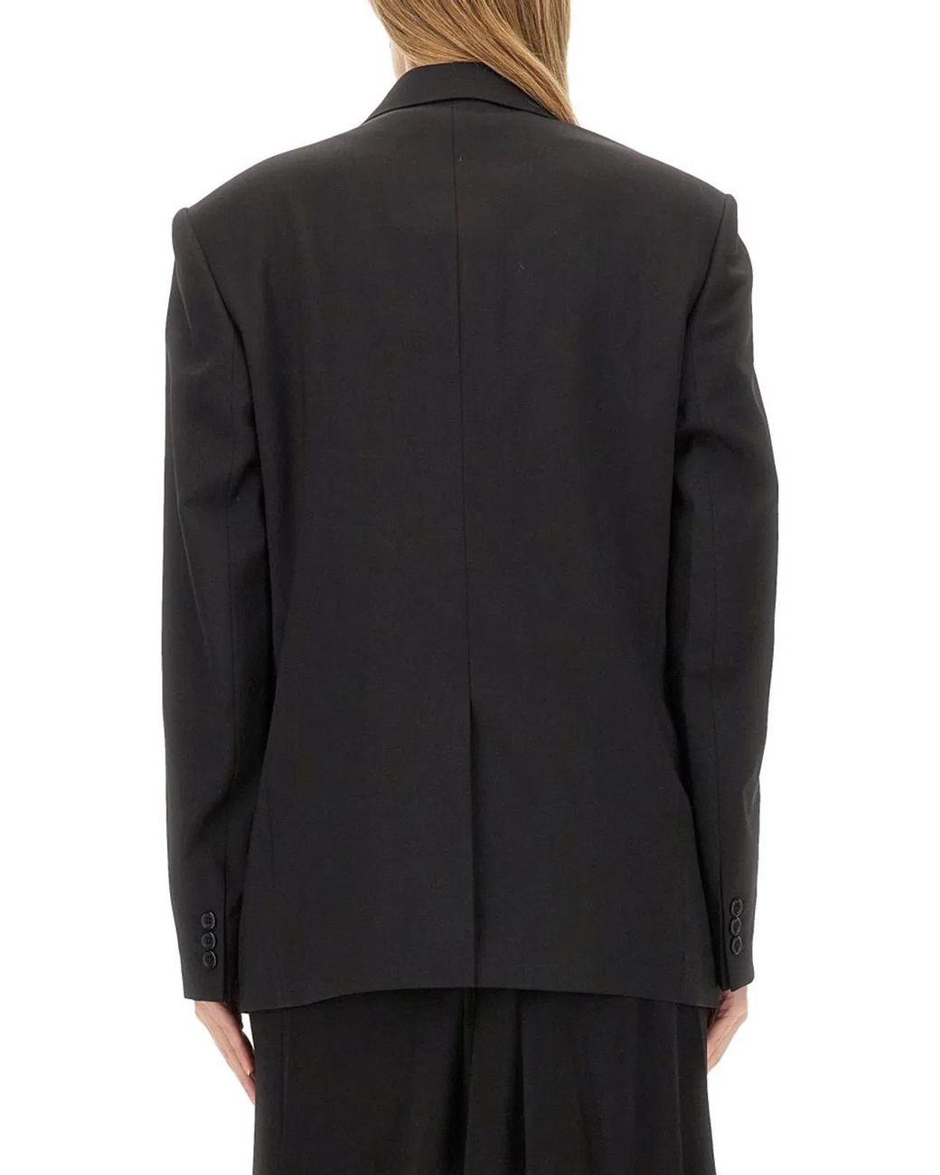 Helmut Lang Black Oversize Fit Double-Breasted Jacket