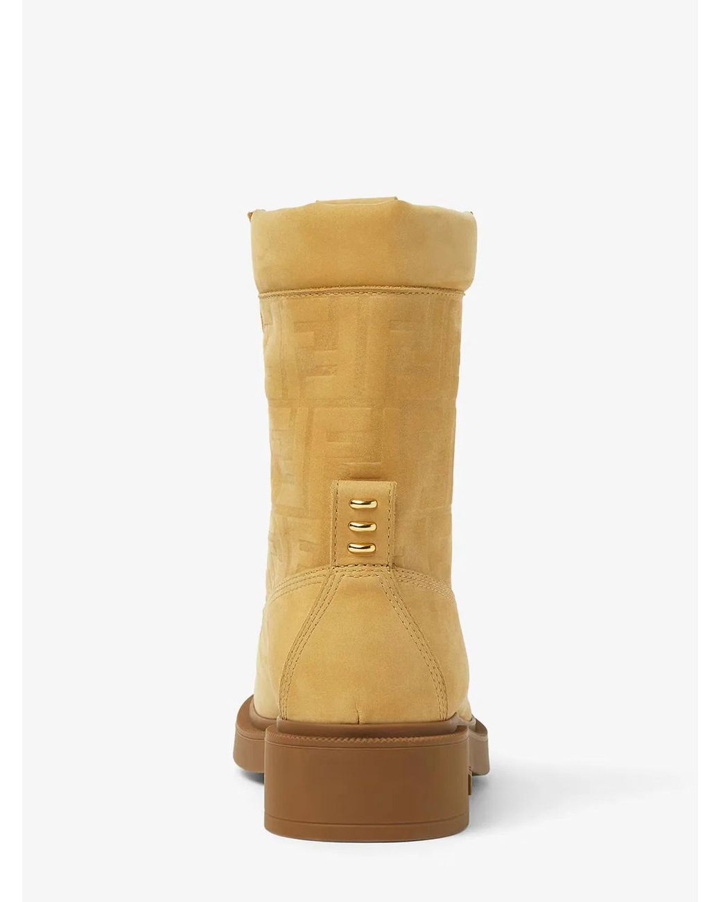 Fendi Brown Filo Combat Boots