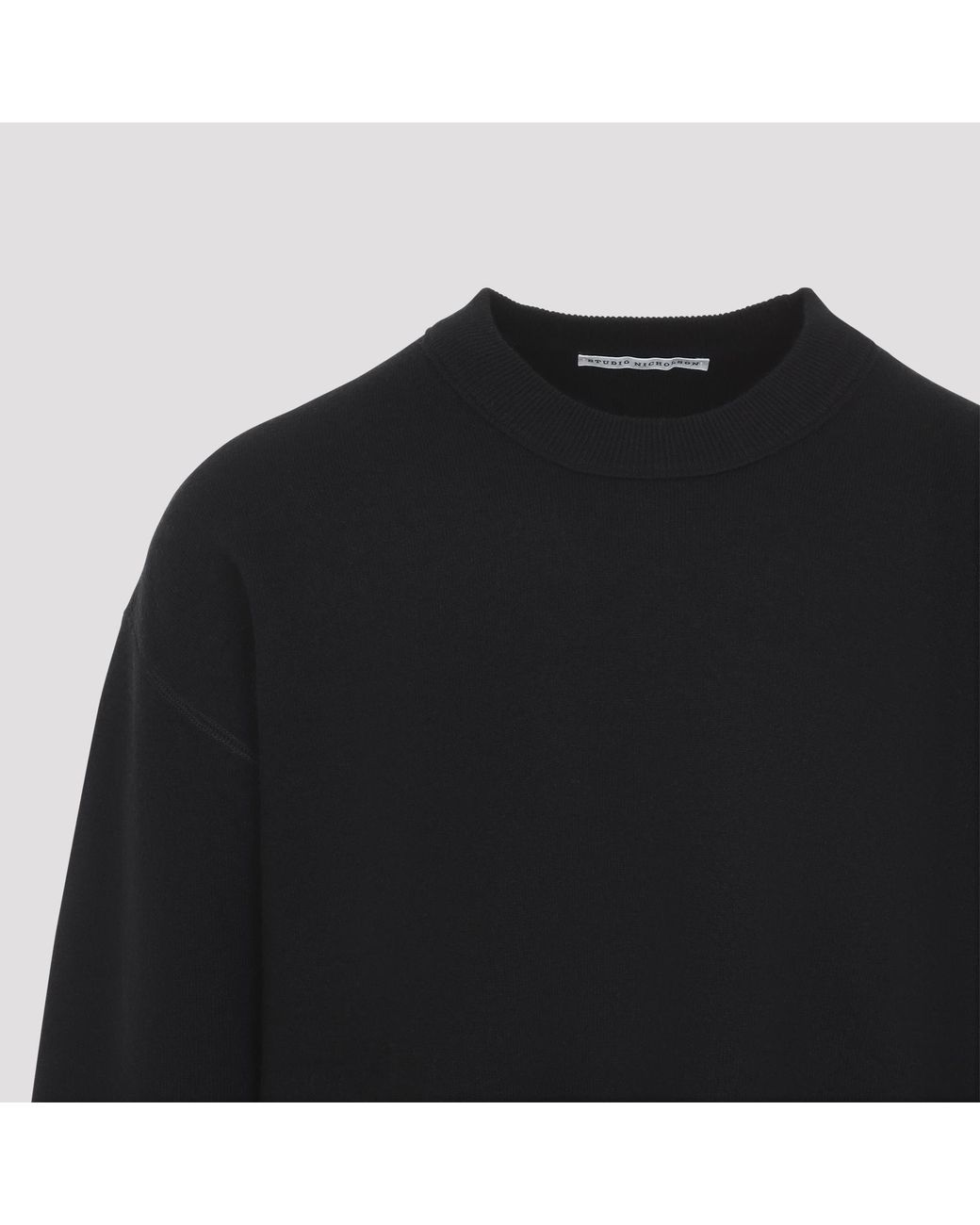 Studio Nicholson Black Moray Cashmere Double Sweatshirt for men