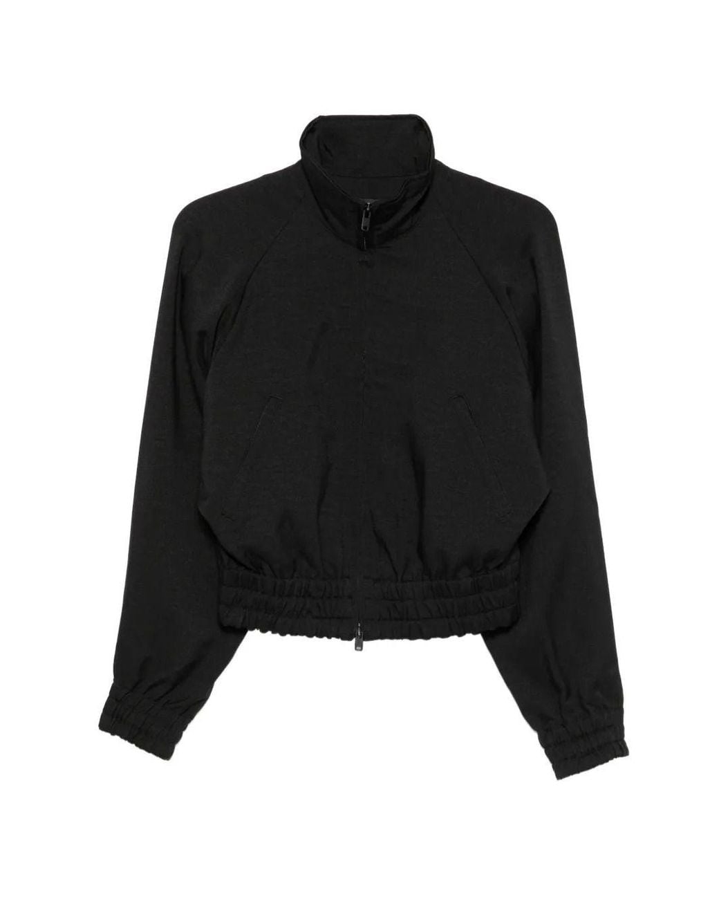 Y-3 Black Button-Detail Elasticated-Waist Jacket