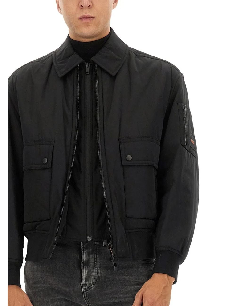 Boss Black Polyester Jacket for men
