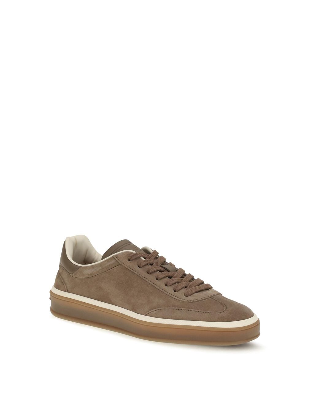 Loro Piana Brown Suede Tennis Walk Sneakers