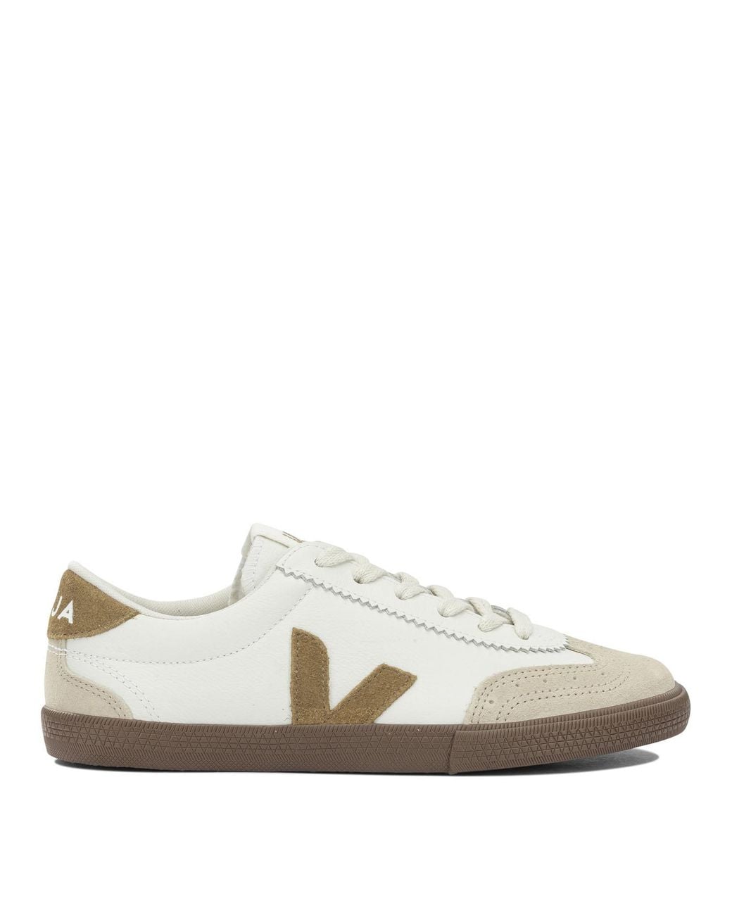 Veja White "Volley" Low-Top Sneakers