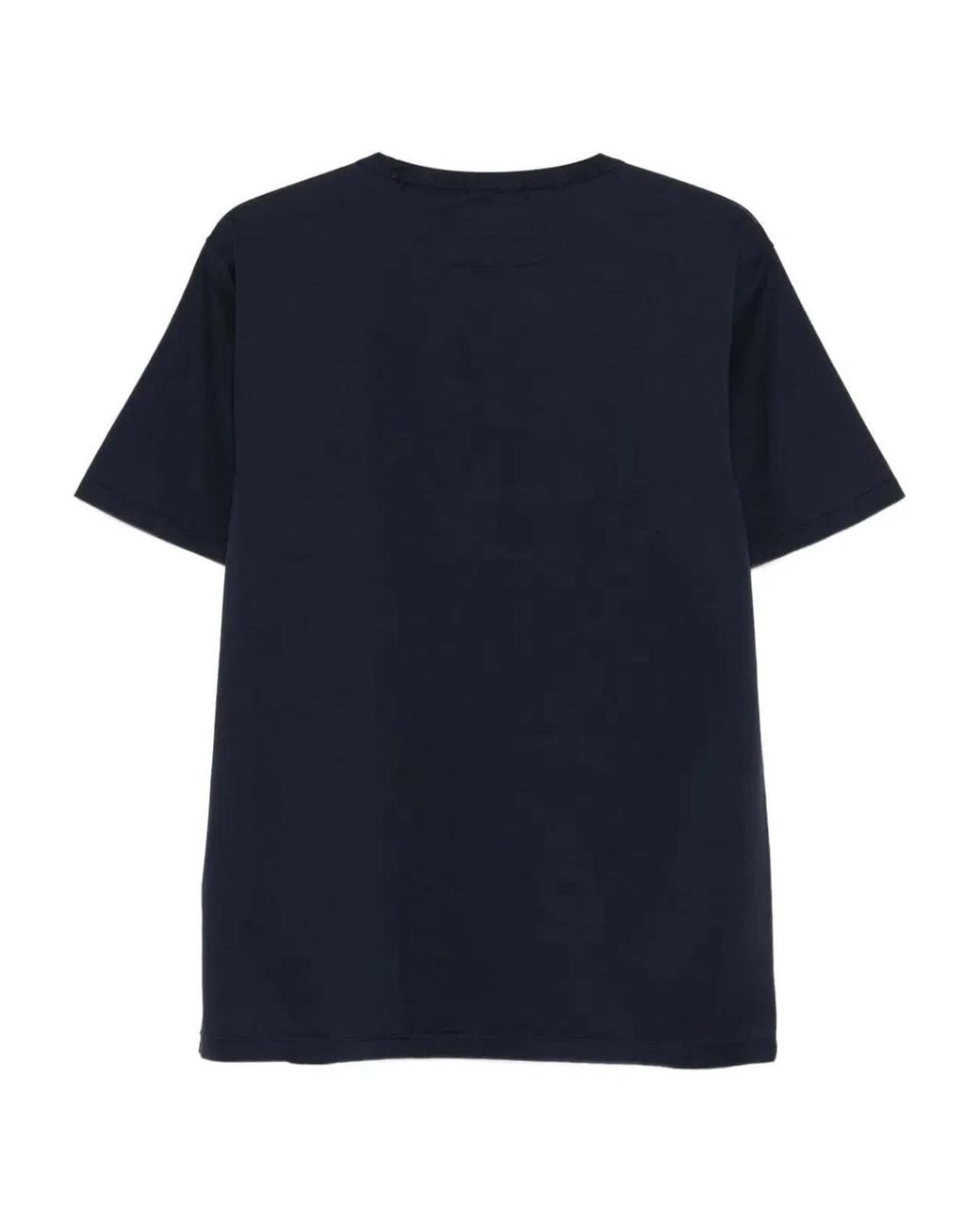 C P Company Blue C.P.Company Cotton T-Shirt With Logo for men