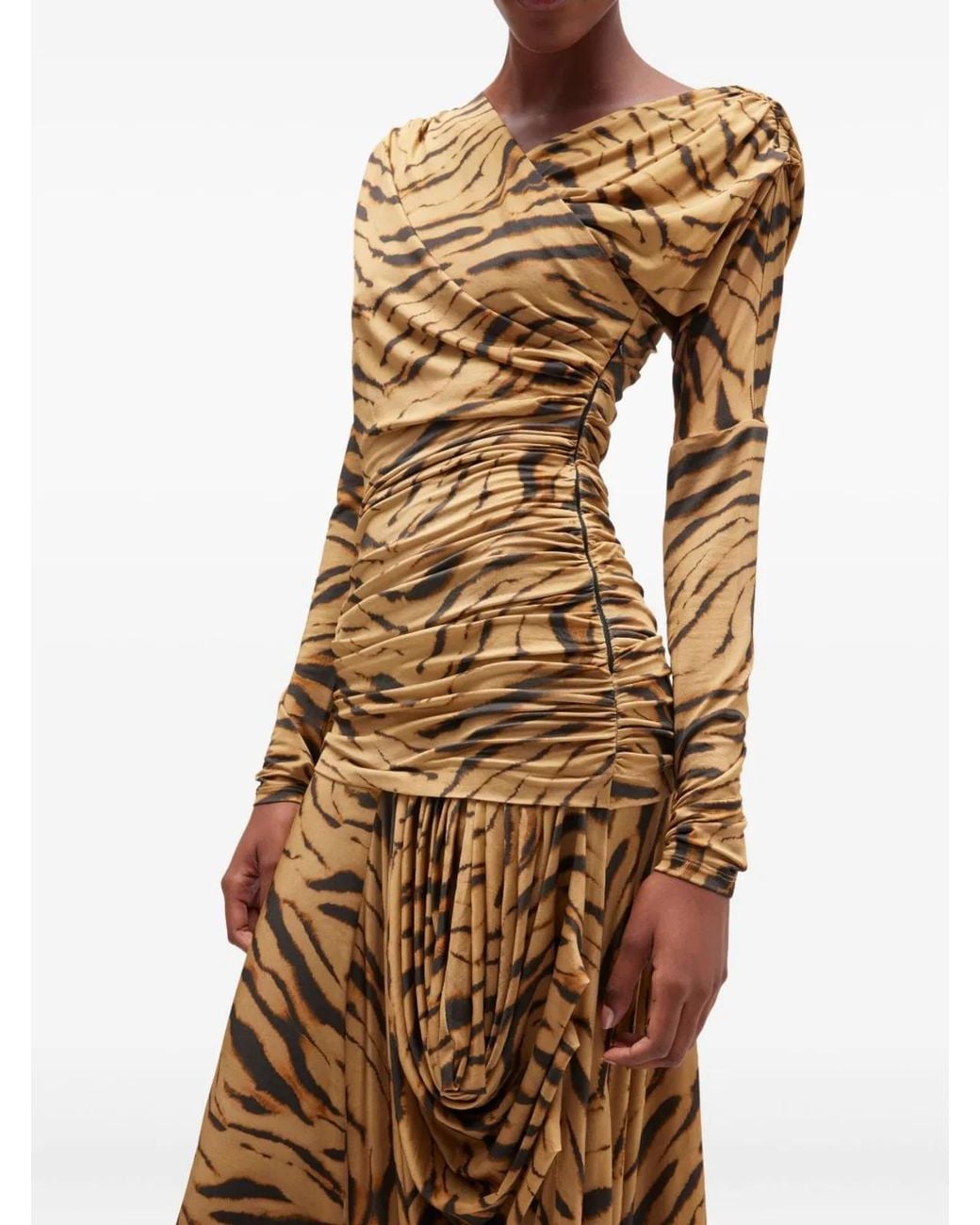 Ganni Metallic Viscose Blend Dress