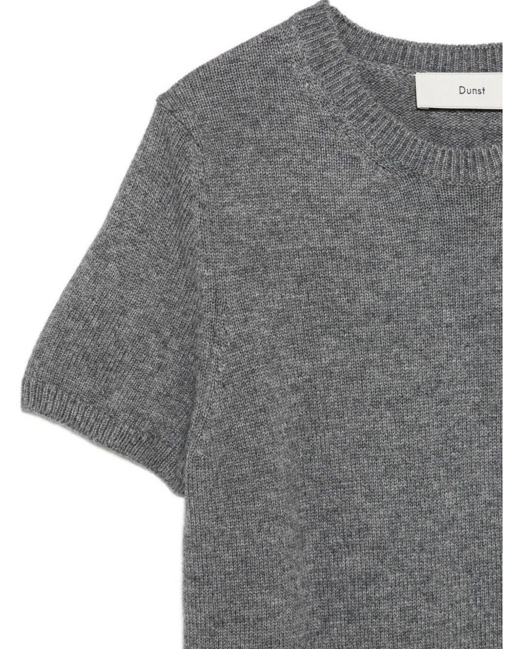 DUNST Gray Wool Blend Crewneck Sweater