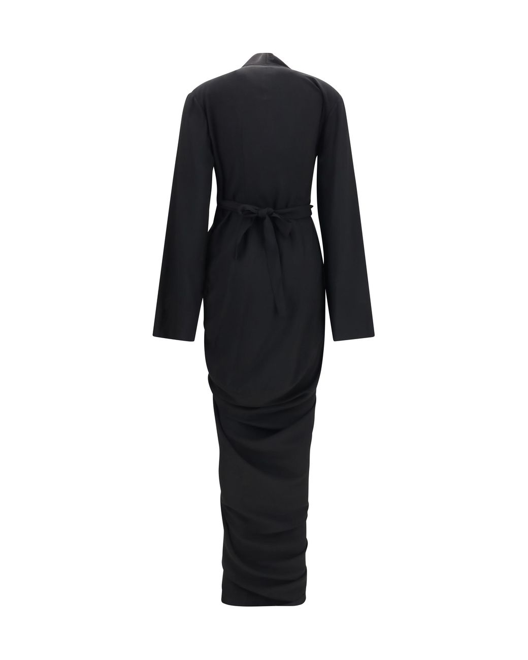 Rick Owens Black Dress Draped Wrap