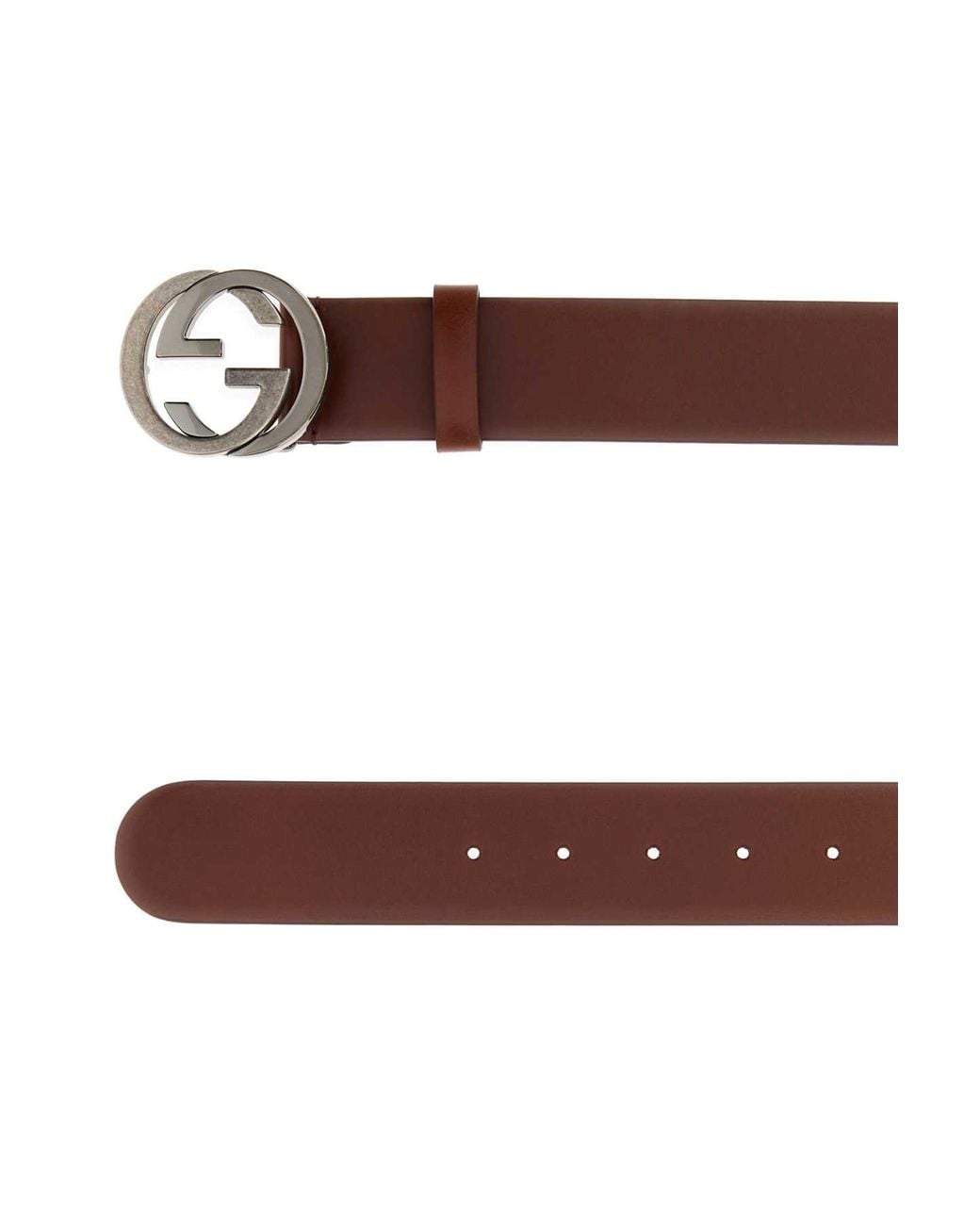 Gucci Brown Leather Belt for men
