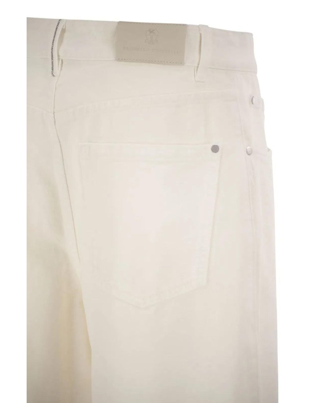 Brunello Cucinelli White Relaxed Trousers