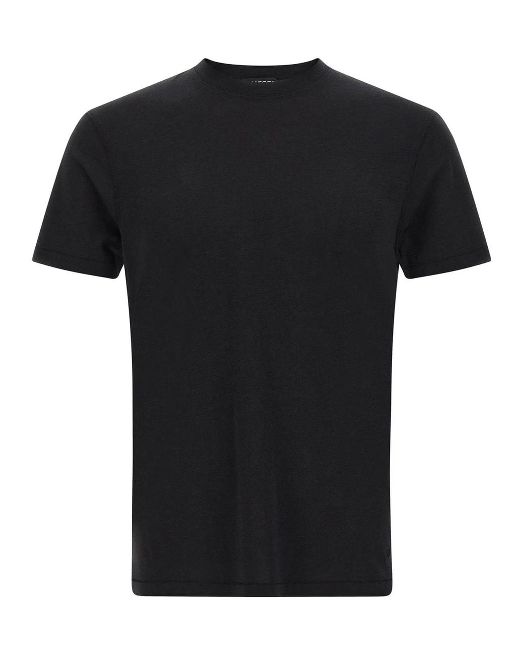 Tom Ford Black Logo Embroidery T-Shirt for men