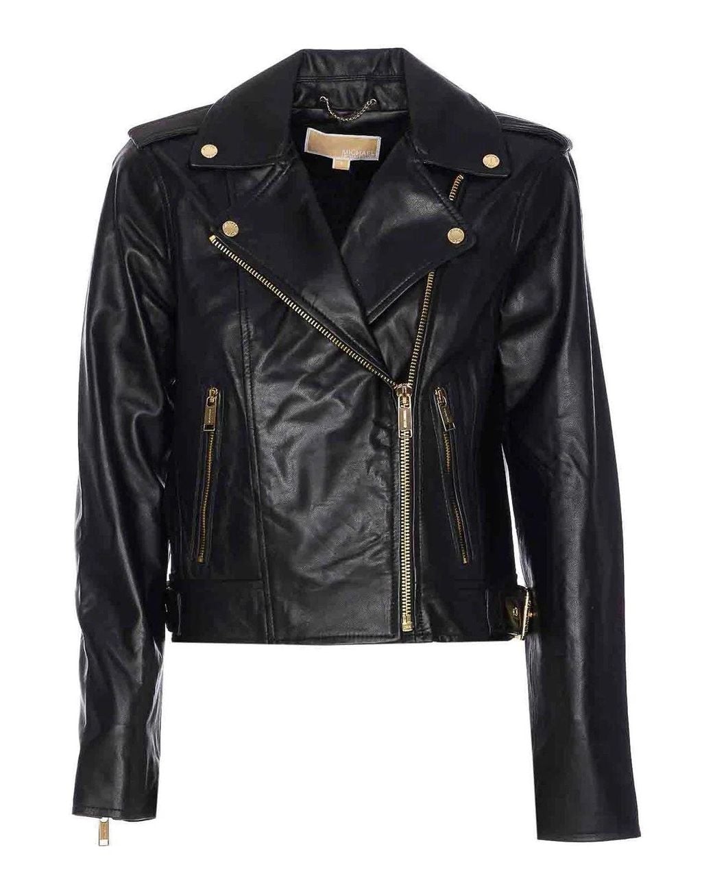 MICHAEL Michael Kors Black Leather Moto Jacket