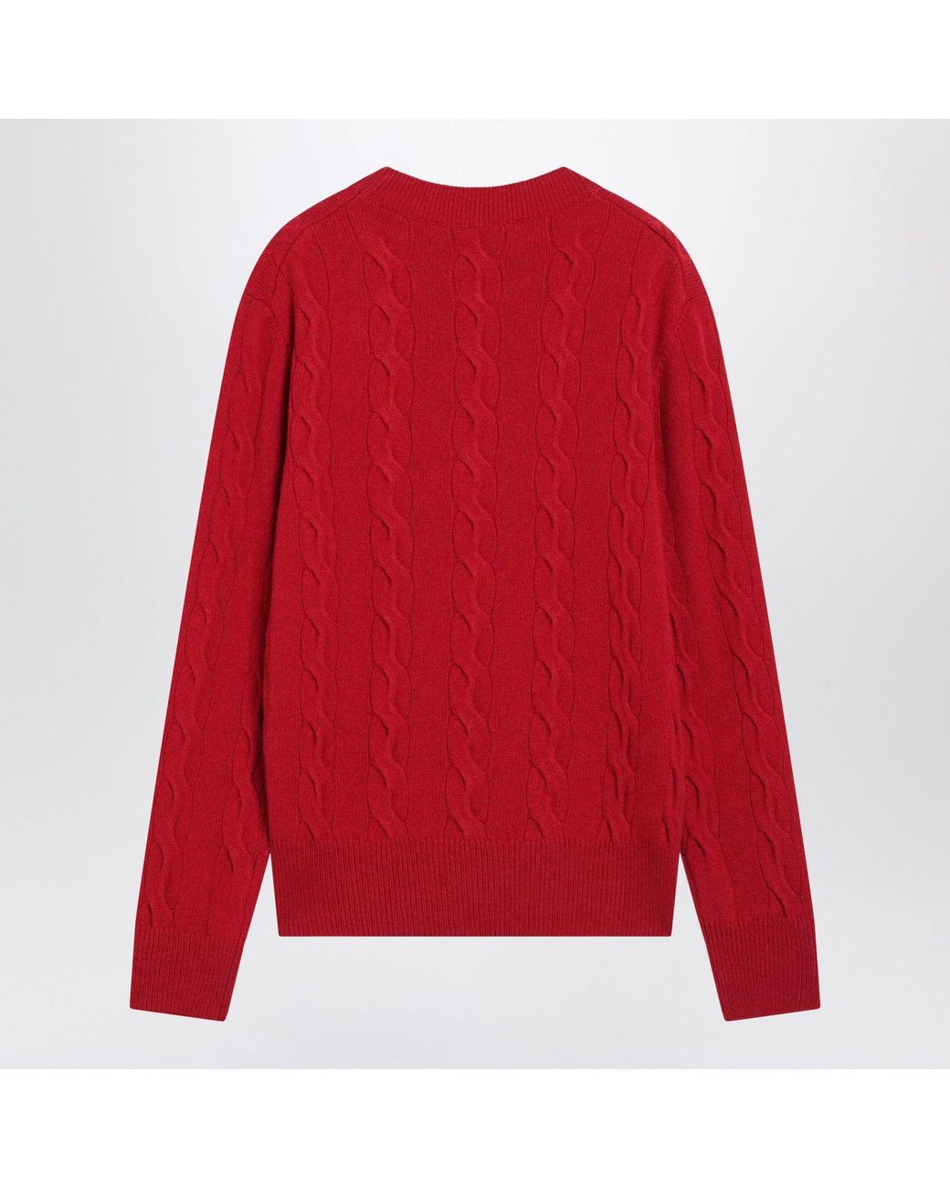 AMI Red Merino Wool Sweater