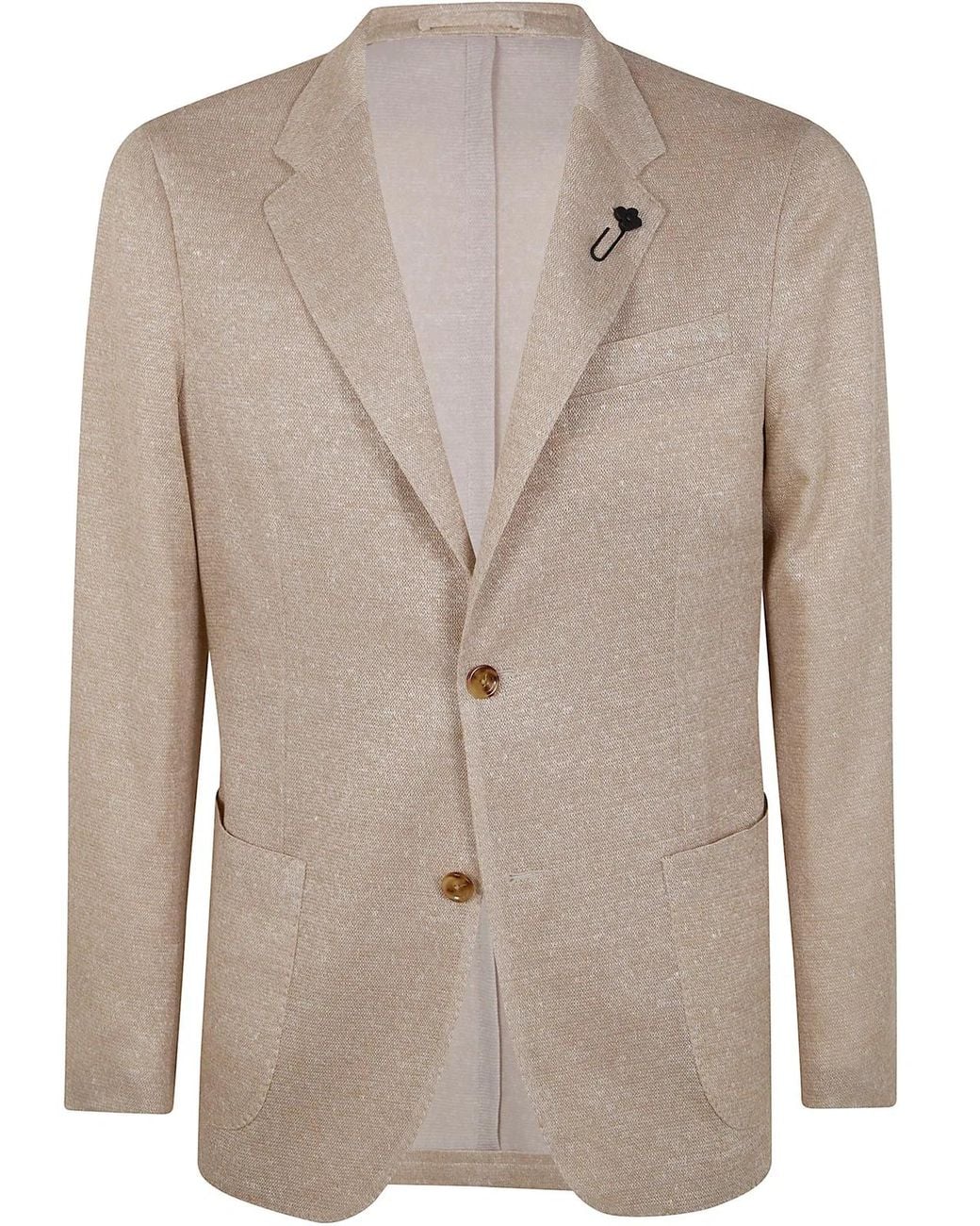 Lardini Natural Knitted Jacket for men