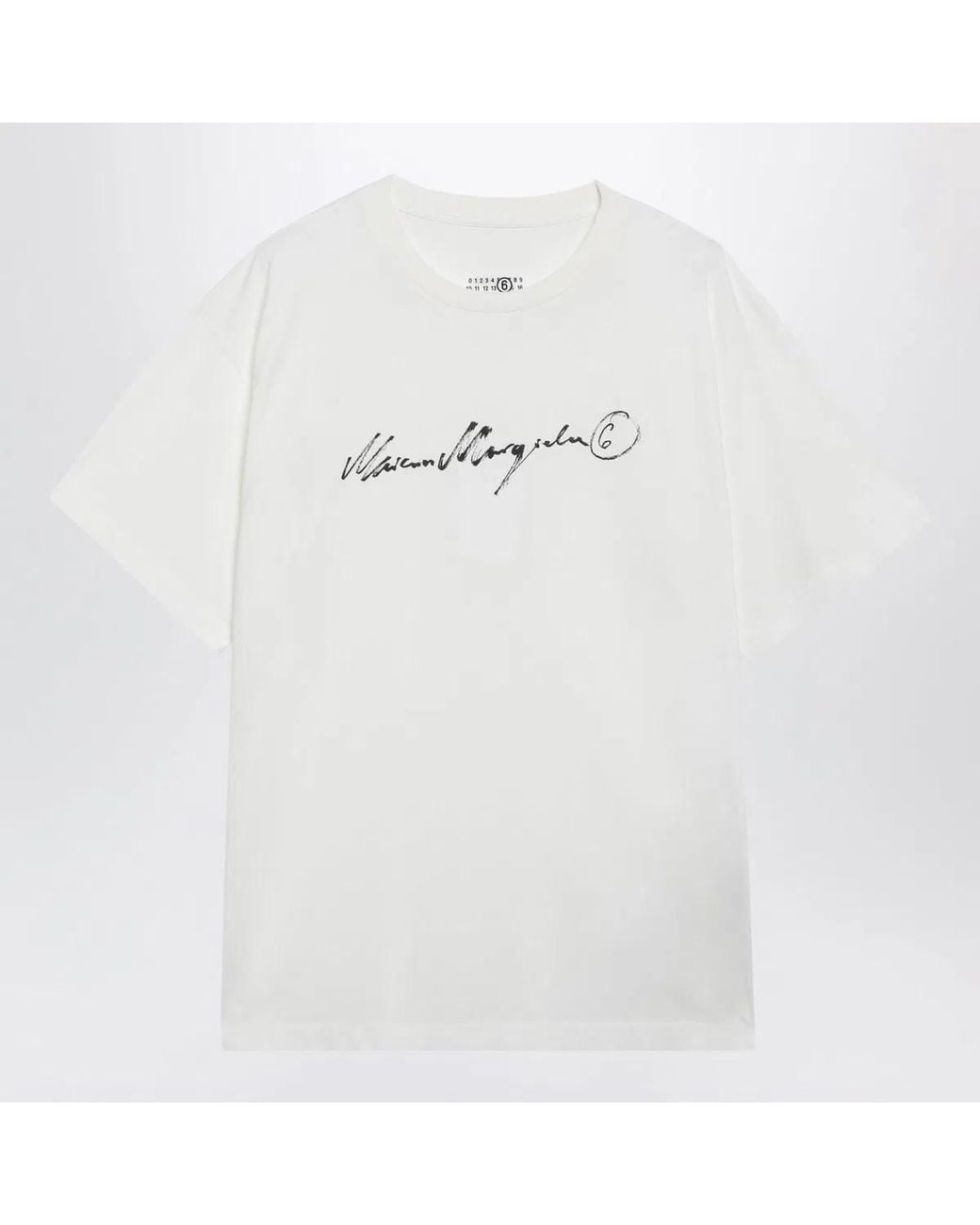 MM6 by Maison Margiela White Tshirt With Logo Print for men