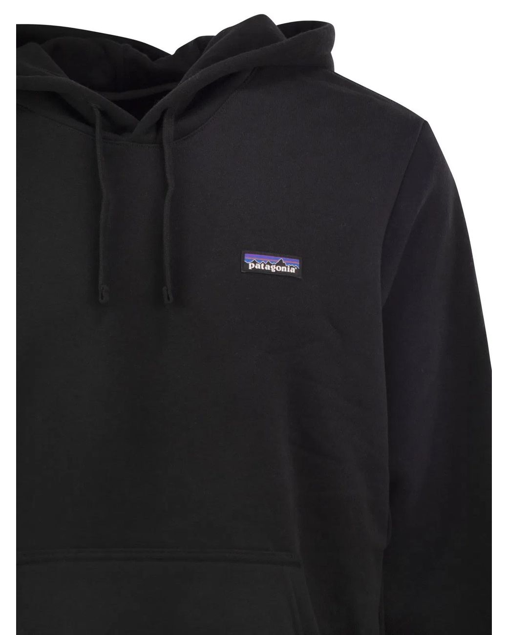 Patagonia Black Recycled Materials Hooded Sweatshirt for men