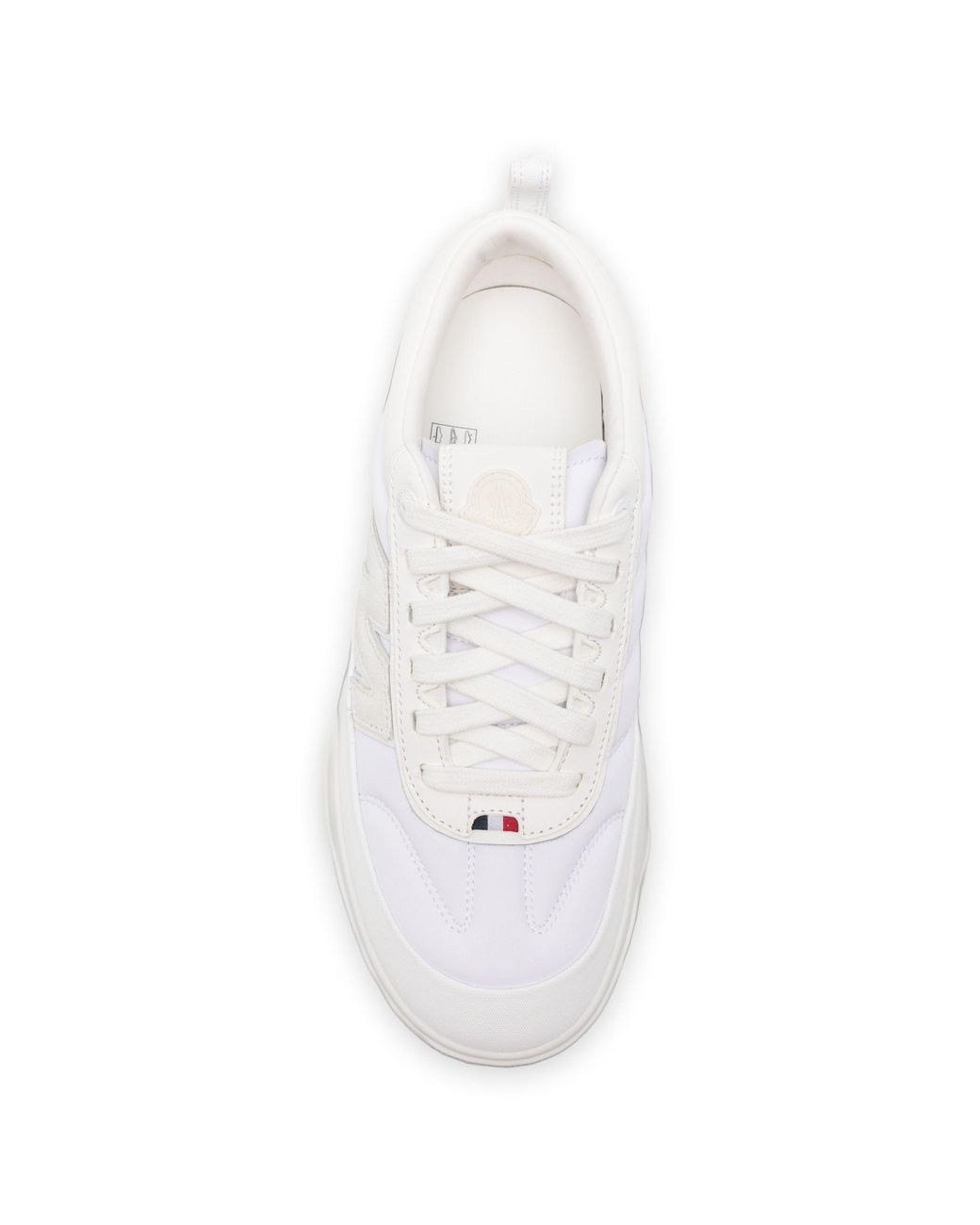 Moncler White Logo-Embossed Ridged-Sole Sneakers for men