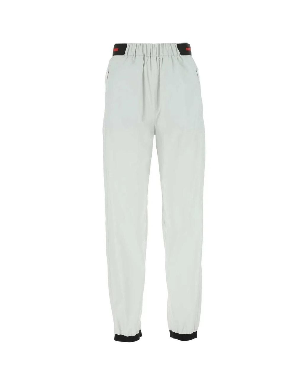 Prada White Chalk Nylon Tech Pant