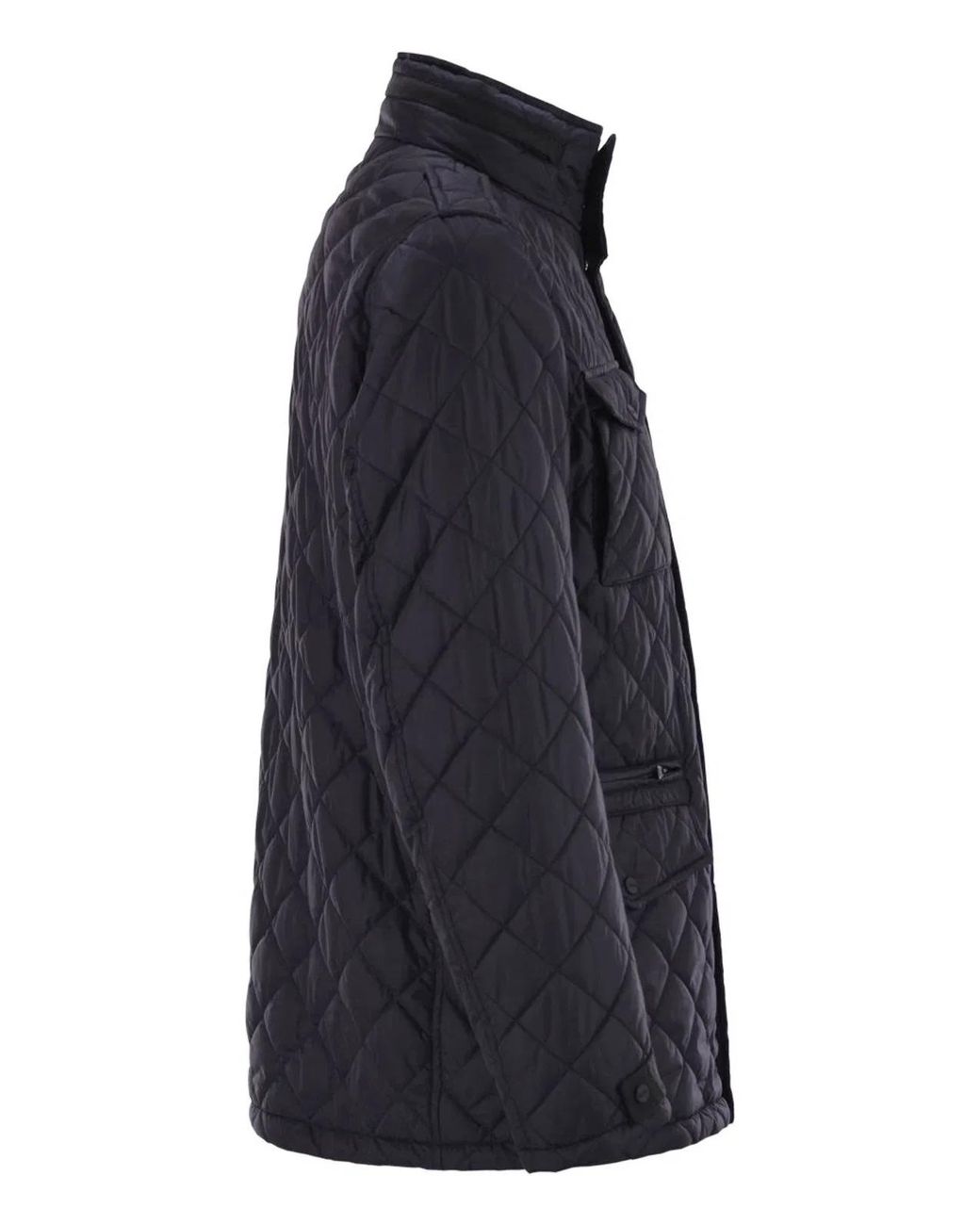 Herno Blue Field Jacket With Diamond Quilting for men
