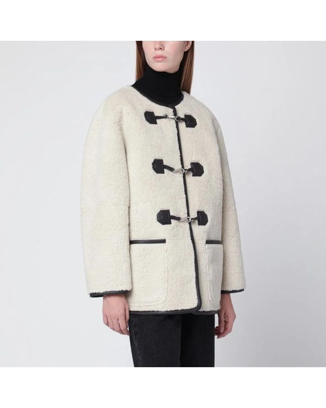DUNST Natural Cream Shearlingeffect Fabric Jacket