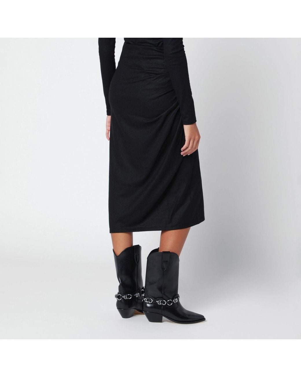 Isabel Marant Black Isabel Marant Etoile Jeldia Jersey Midi Skirt
