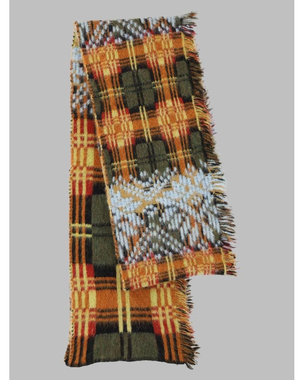 Dries Van Noten Multicolor Paintwork Wool-Blend Scarf For