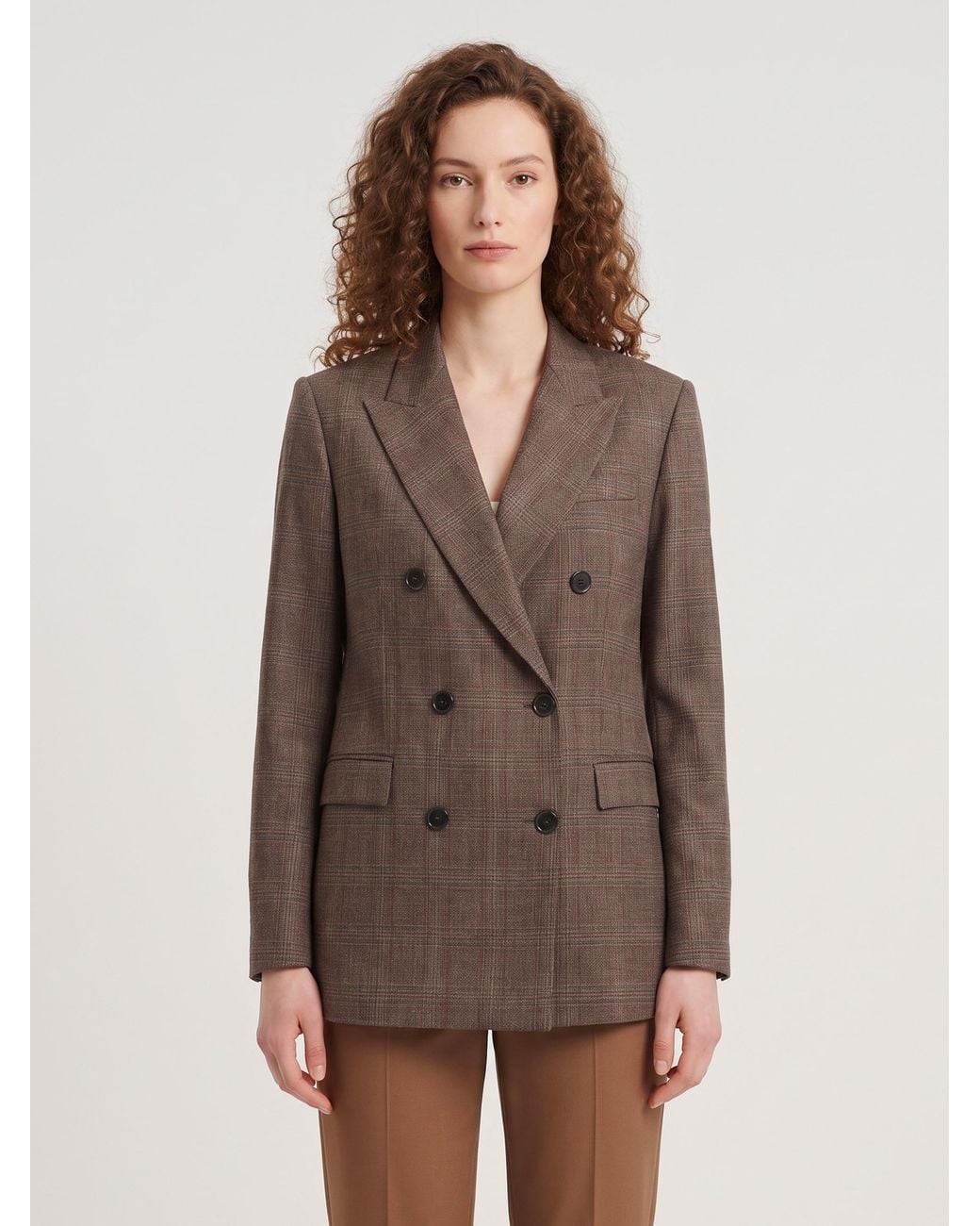 SUTTON NEW YORK Brown Double-Breasted Jacket