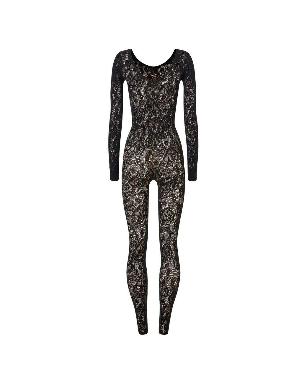 Wolford Black Infinite Rose Jumpsuit