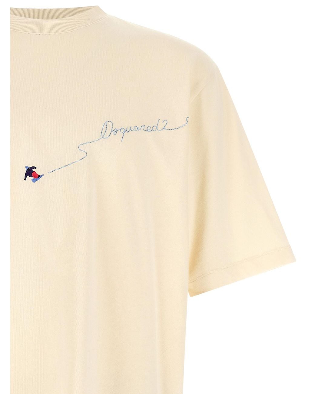 DSquared² Natural Cream 'Snowy Dream' T-Shirt for men