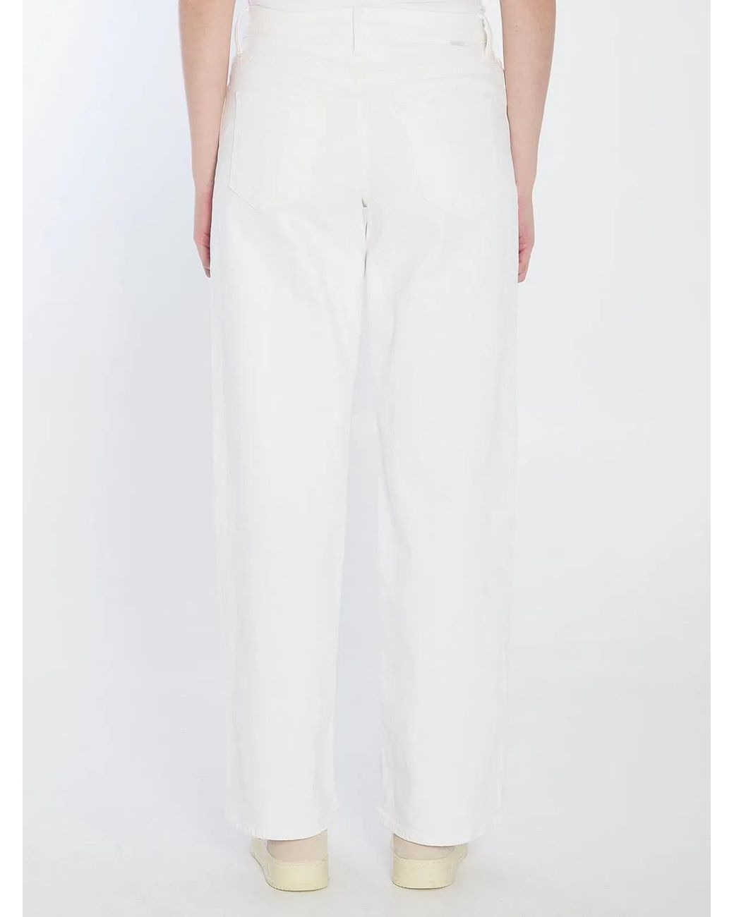 Mother White The Spinner Zip Sneak