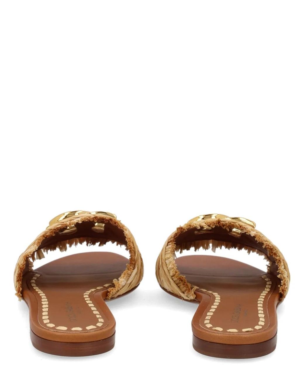 Dolce & Gabbana Natural Dolce & Gabbana Sandal With Logo