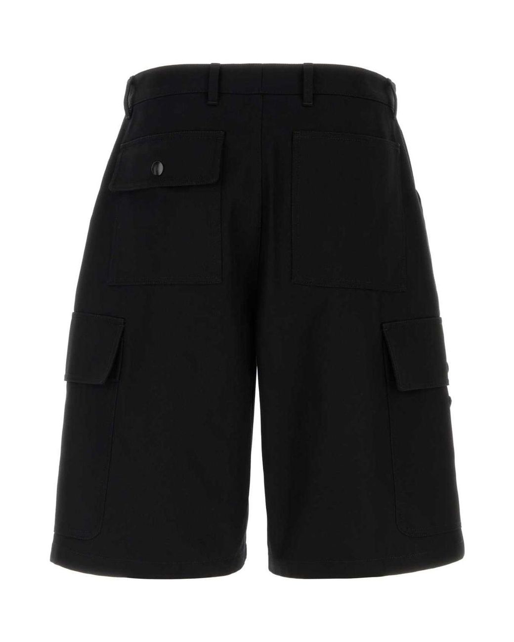 Prada Black Cotton Bermuda Shorts for men