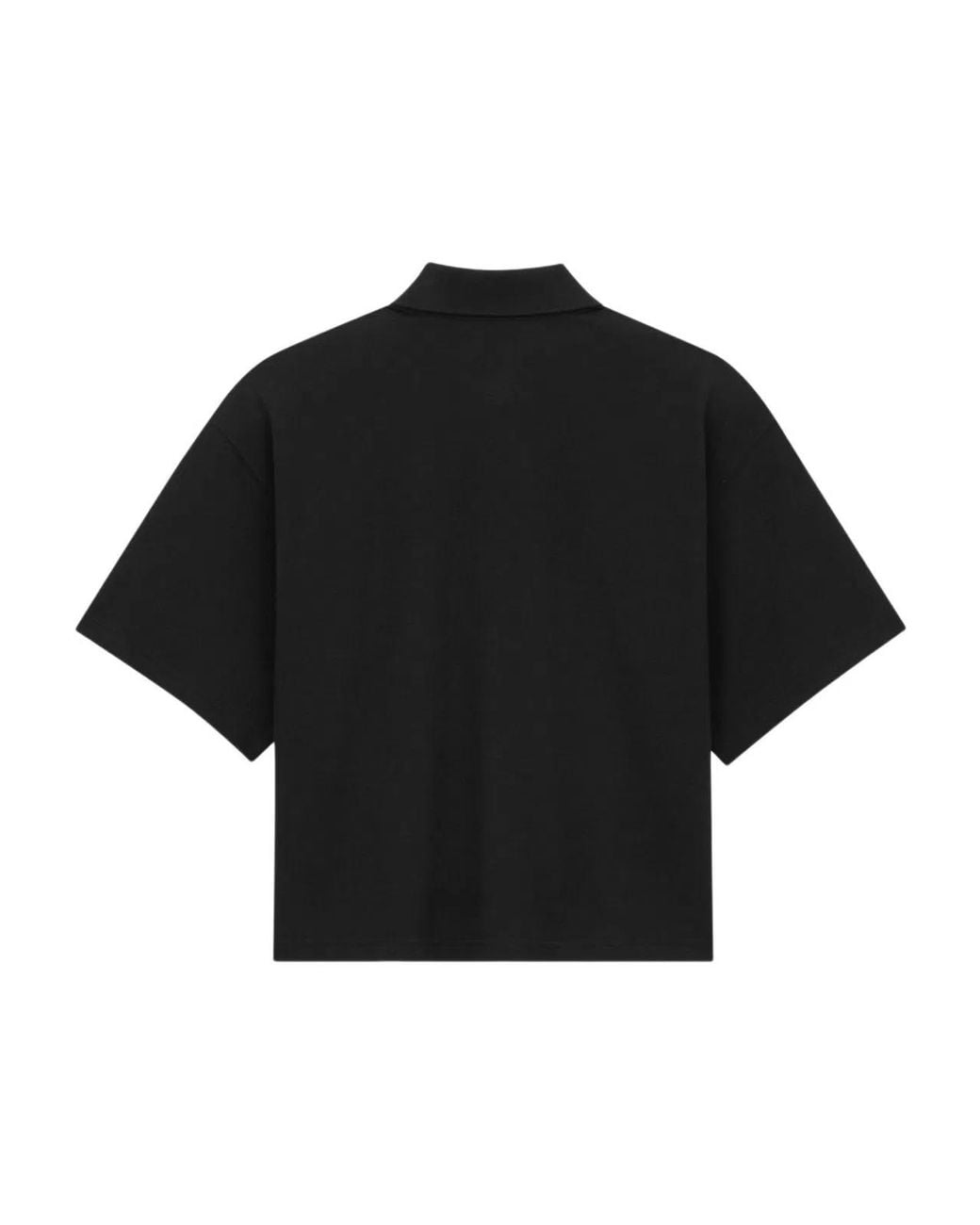 Saint Laurent Black Oversized Cotton Polo Shirt