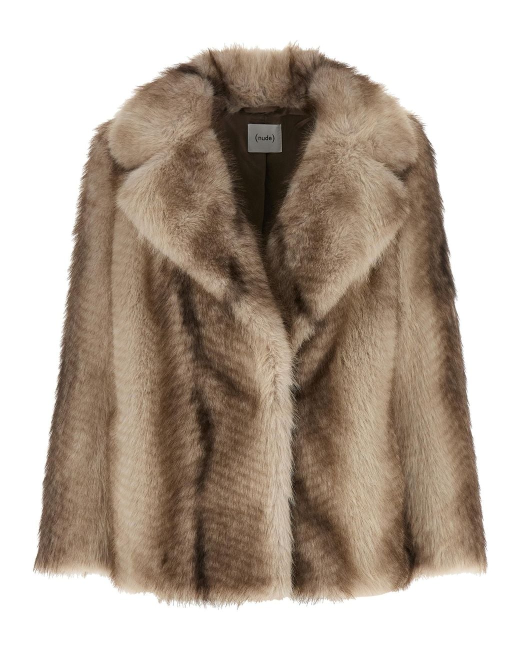 Nude Brown Faux Fur Jacket