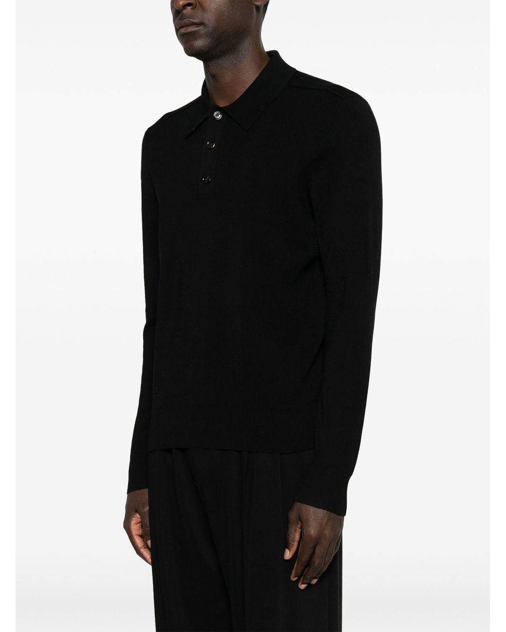 Burberry Black Marcus Long Sleeve T-Shirt for men