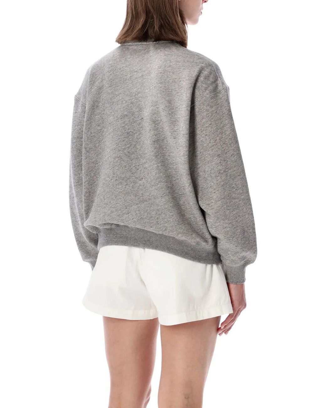 Polo Ralph Lauren Gray Cotton Polo-Collar Sweatshirt
